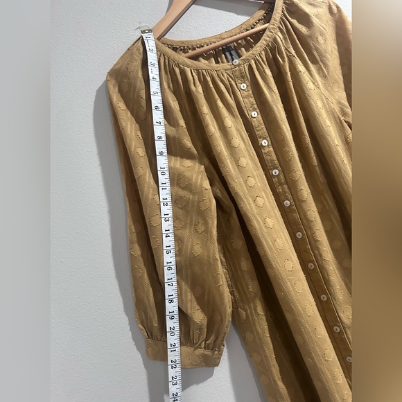 Anthropologie Golden Button-Front Mini Dress - Picture 5 of 10